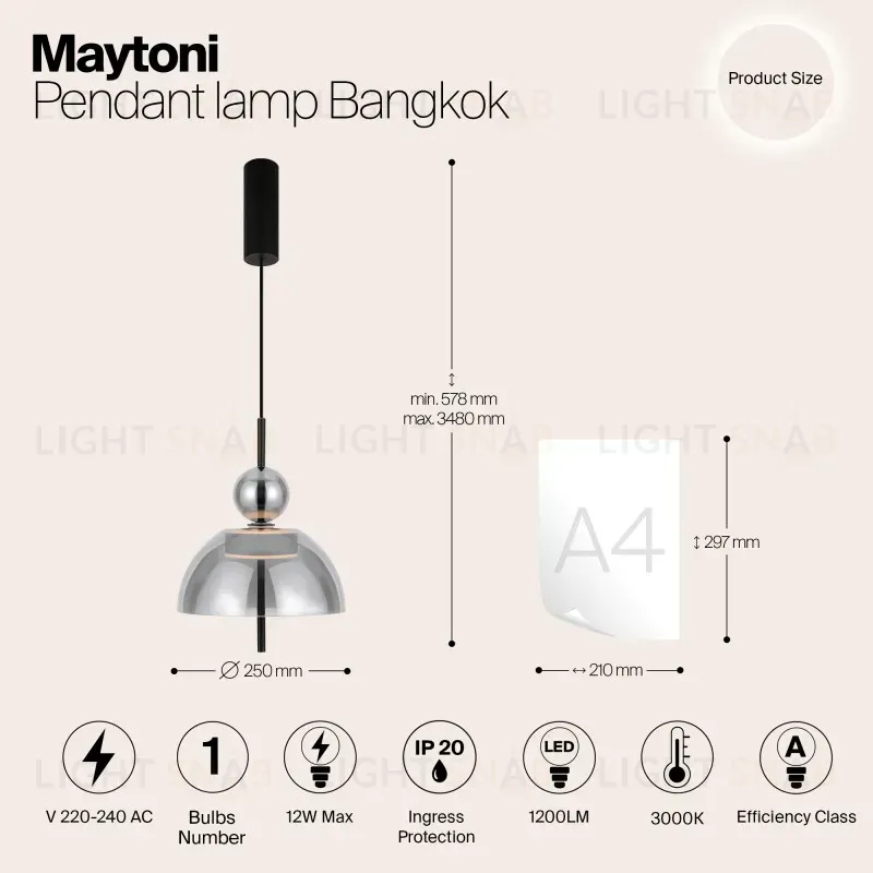 Подвесной светильник Maytoni MOD185PL-L6B3K4 MOD185PL-L6B3K4
