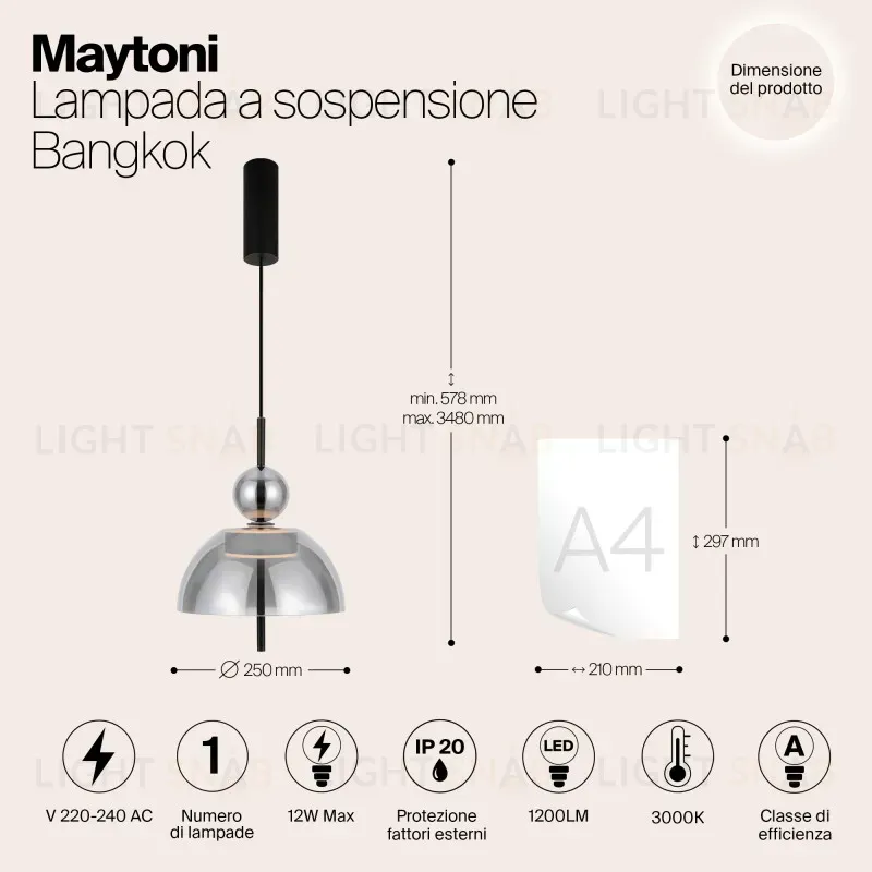 Подвесной светильник Maytoni MOD185PL-L6B3K4 MOD185PL-L6B3K4