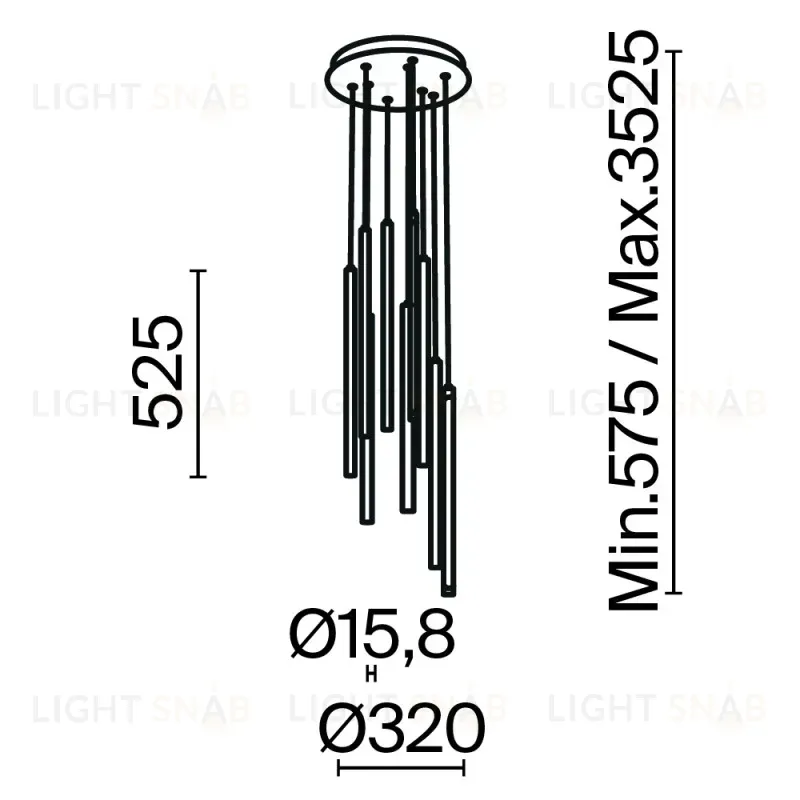 Каскадная люстра Maytoni MOD236PL-L54BS3K MOD236PL-L54BS3K