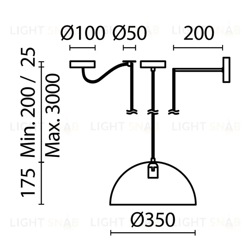 Подвесной светильник Maytoni MOD168PL-01B MOD168PL-01B