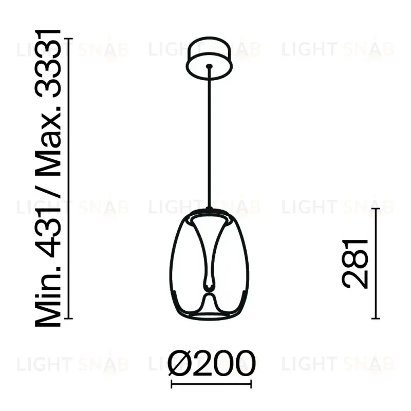 Подвесной светильник Maytoni MOD282PL-L8G3K MOD282PL-L8G3K