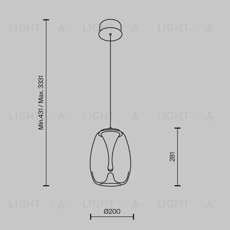 Подвесной светильник Maytoni MOD282PL-L8G3K MOD282PL-L8G3K
