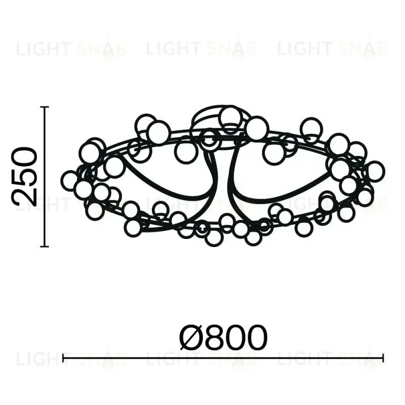 Накладная люстра Maytoni MOD081CL-L48G3K MOD081CL-L48G3K