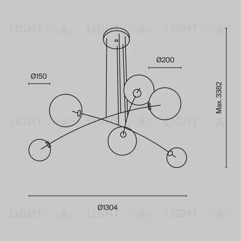 Подвесная люстра Maytoni MOD172PL-06B MOD172PL-06B