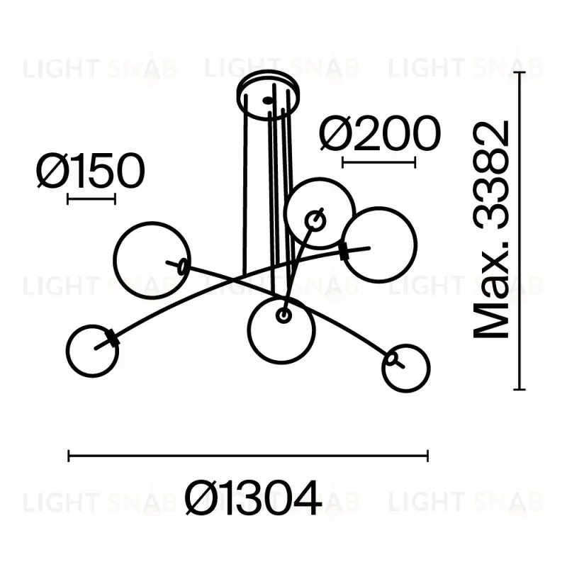 Подвесная люстра Maytoni MOD172PL-06B MOD172PL-06B
