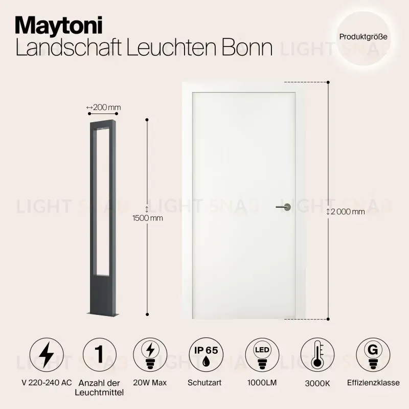 Садово-парковый светильник Maytoni O425FL-L20GF O425FL-L20GF
