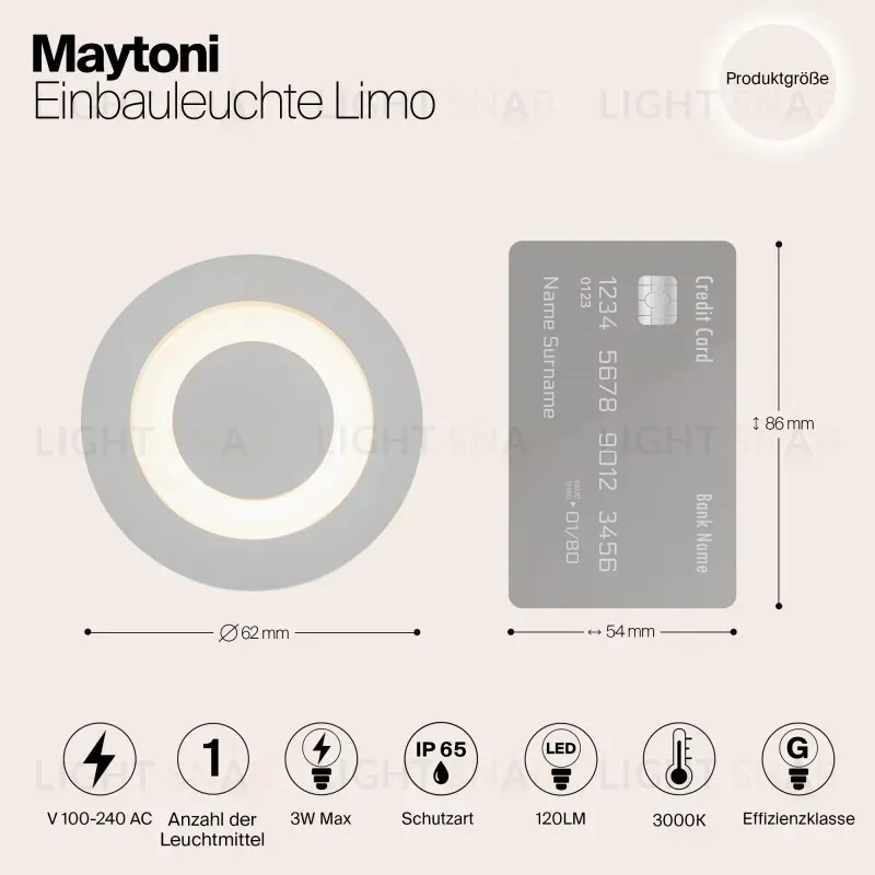 Светильник для ступеней Maytoni O037-L3W3K O037-L3W3K