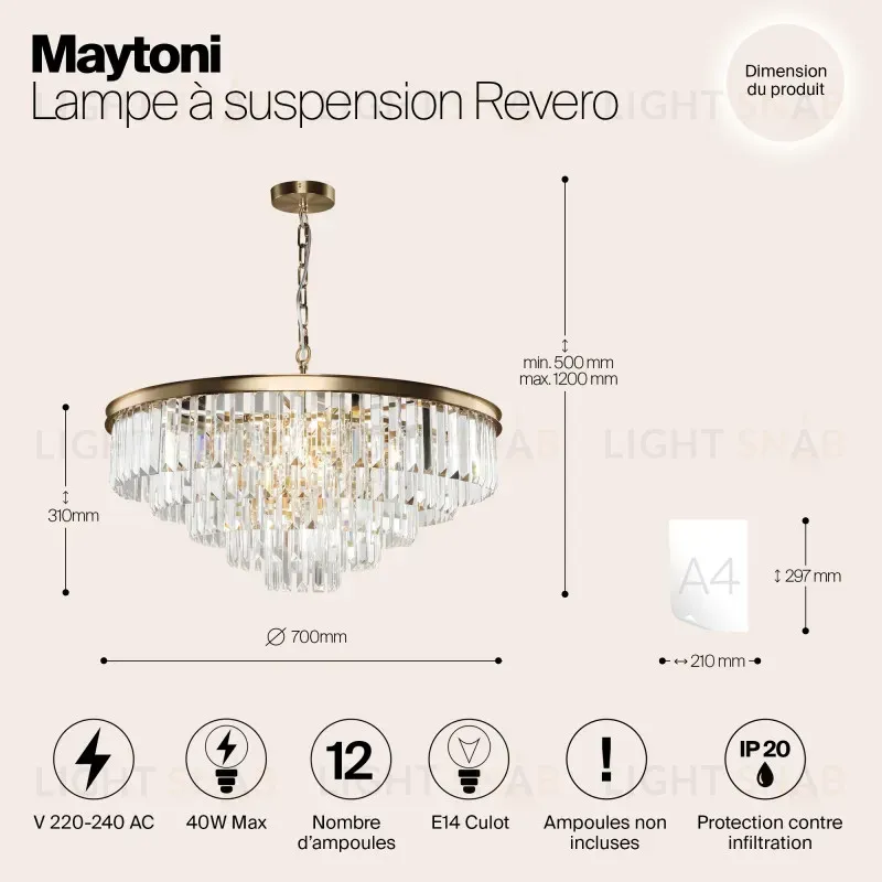 Каскадная люстра Maytoni MOD085PL-12BS MOD085PL-12BS