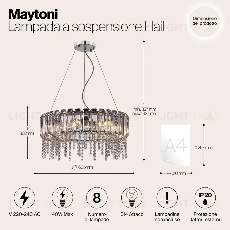 Подвесная люстра Maytoni MOD097PL-08CH MOD097PL-08CH
