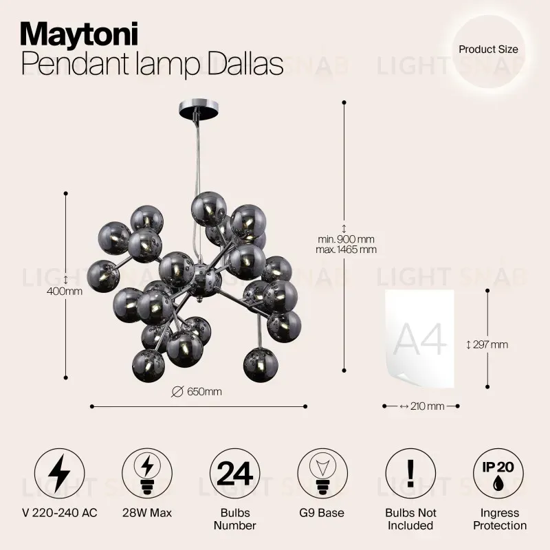 Подвесная люстра Maytoni MOD545PL-24G MOD545PL-24G