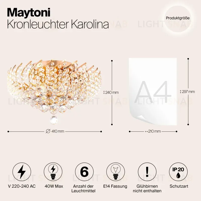 Накладная люстра Maytoni DIA120-06-G DIA120-06-G