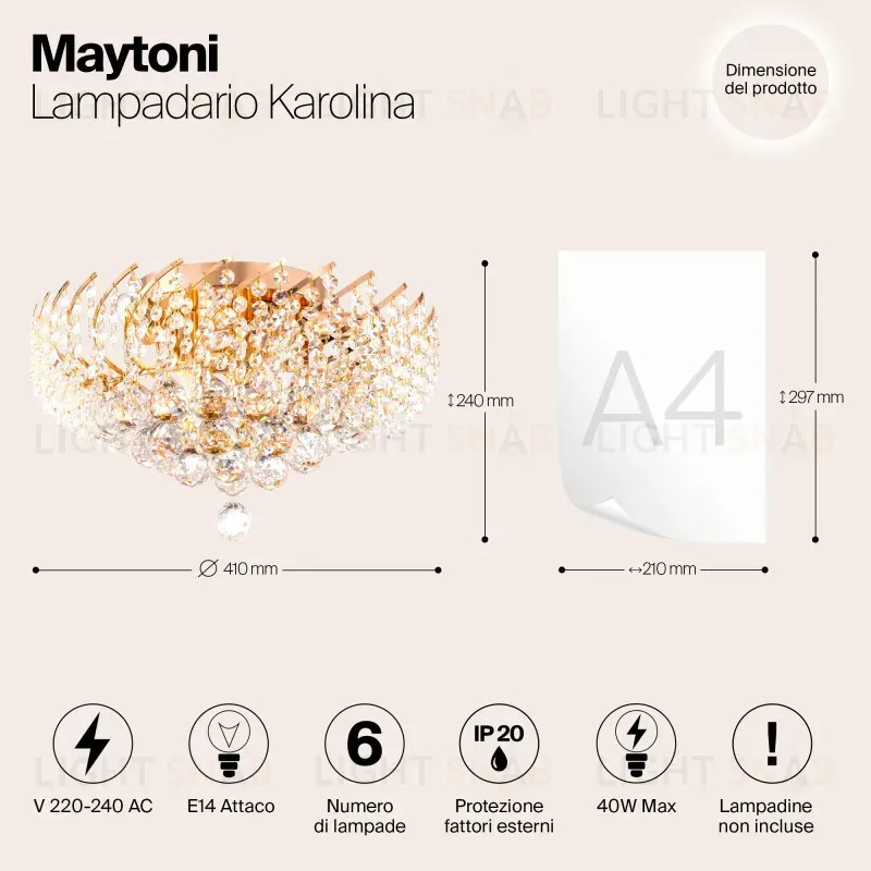 Накладная люстра Maytoni DIA120-06-G DIA120-06-G