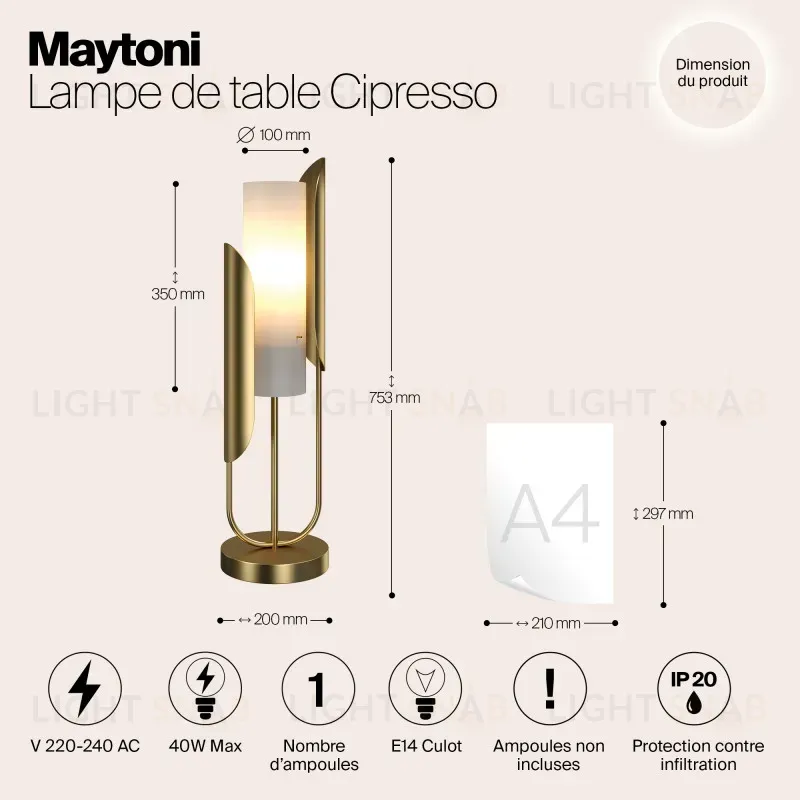 Настольная лампа Maytoni Z014TL-01G Z014TL-01G