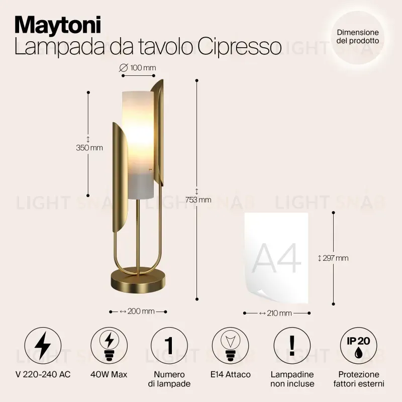 Настольная лампа Maytoni Z014TL-01G Z014TL-01G