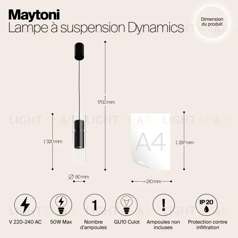 Подвесной светильник Maytoni MOD326PL-01B MOD326PL-01B