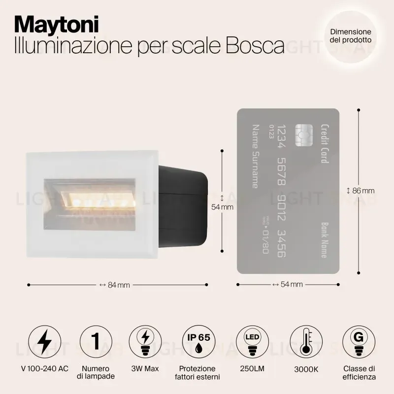 Светильник для ступеней Maytoni O045SL-L3W3K O045SL-L3W3K