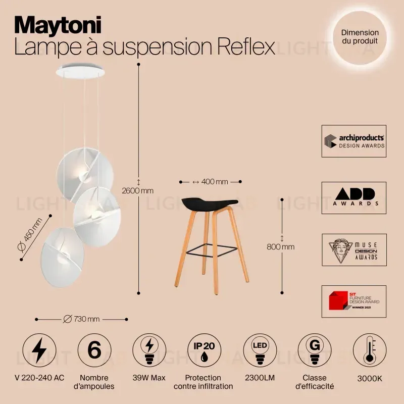 Подвесная люстра Maytoni MOD154PL-L6W3K1 MOD154PL-L6W3K1