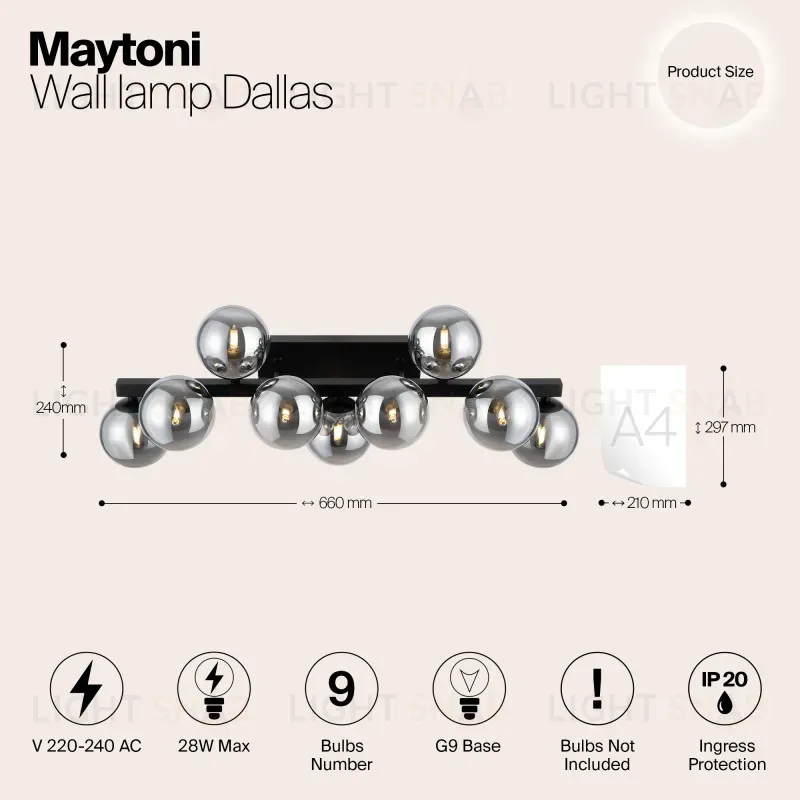 Бра Maytoni MOD547WL-09B MOD547WL-09B