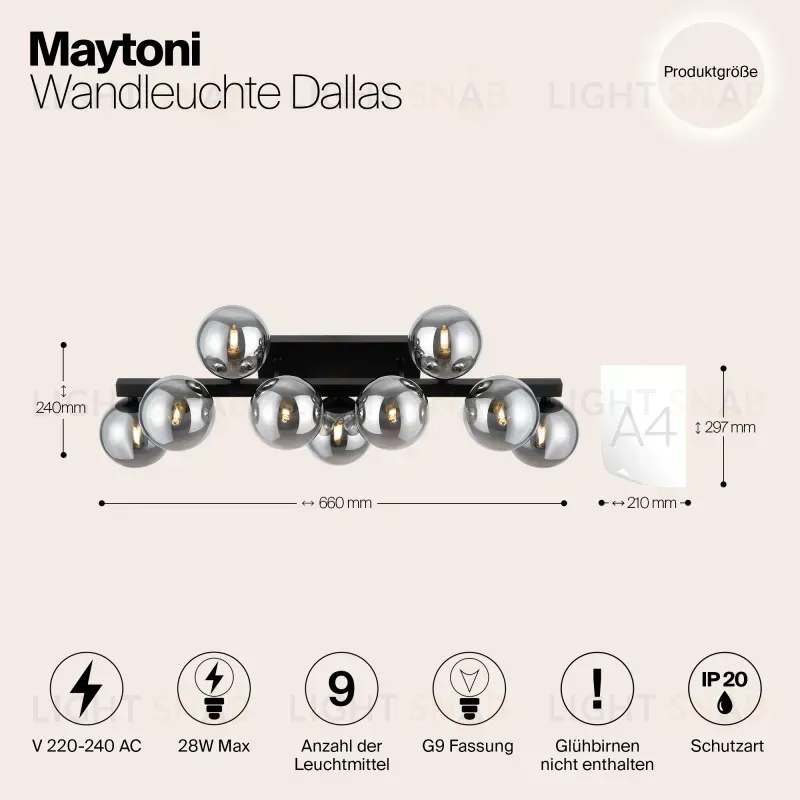 Бра Maytoni MOD547WL-09B MOD547WL-09B