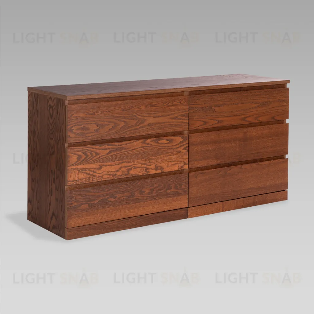 S01767 Варма Прайм 6Д комод 160x77x48 шпон ясень, коричневый S01767