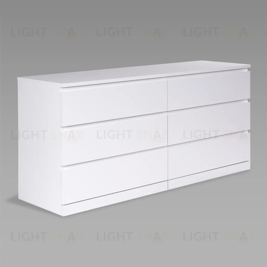 S01743 Варма Прайм 6Д комод 160x77x48, белый S01743