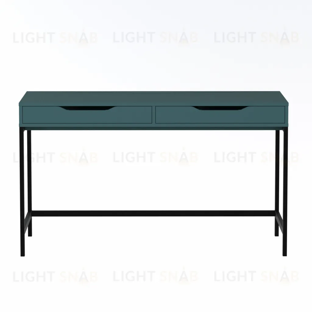 S01910 Ингар Д 132 стол письменный 132x58x76, серо-бирюзовый/черный S01910