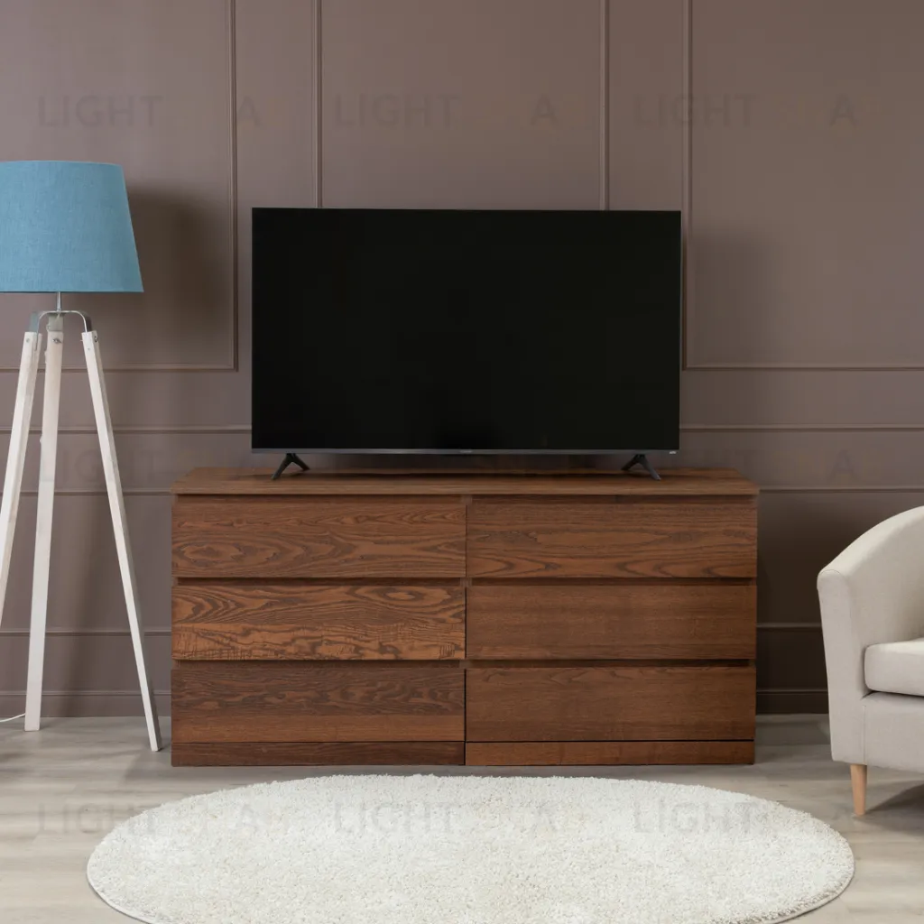 S01767 Варма Прайм 6Д комод 160x77x48 шпон ясень, коричневый S01767