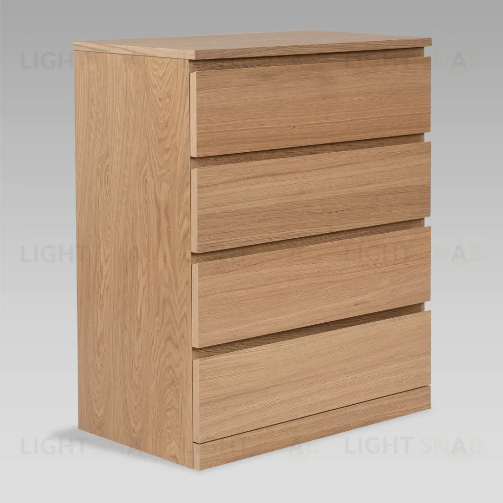 S01699 Варма Прайм 4 комод 80x100x48 шпон дуб беленый S01699
