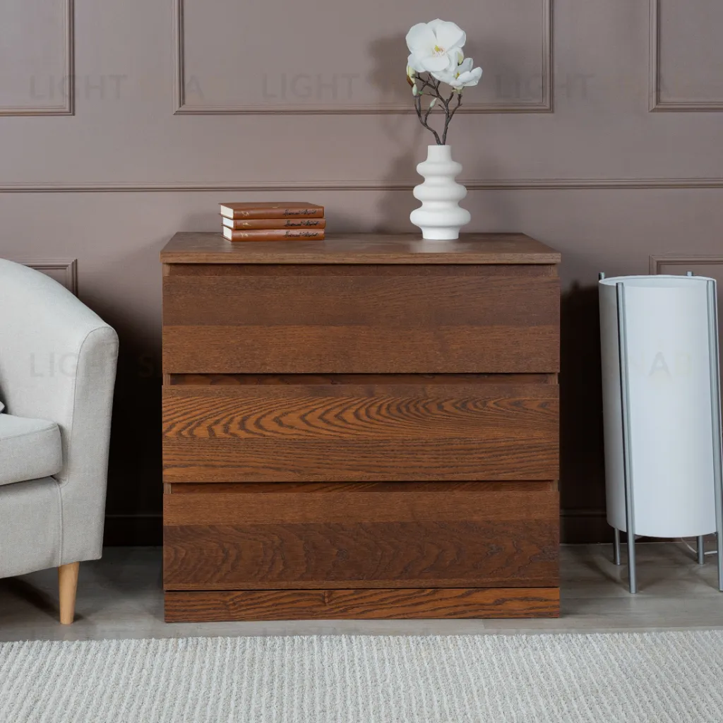 S01675 Варма Прайм 3 комод 80x77x48 шпон ясень, коричневый S01675