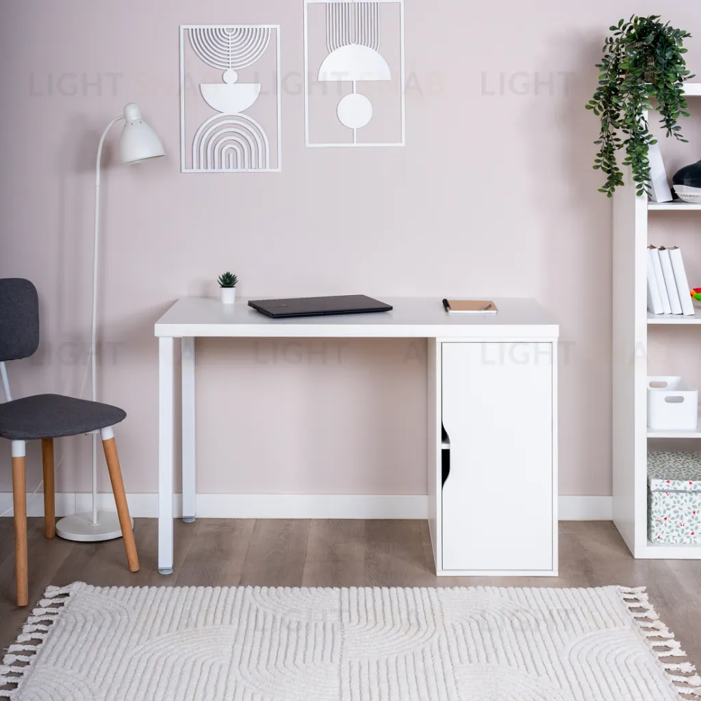 S01538 ИНГАР 2/ДВ/T стол письменный 140x75x55, белый S01538