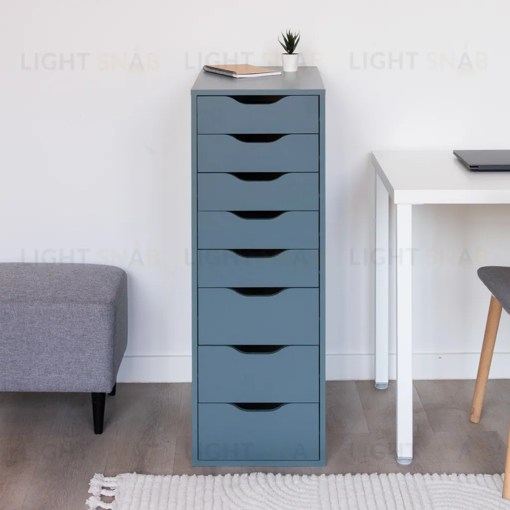 S01415 Ингар 8 комод 36x102x53, серо-бирюзовый S01415