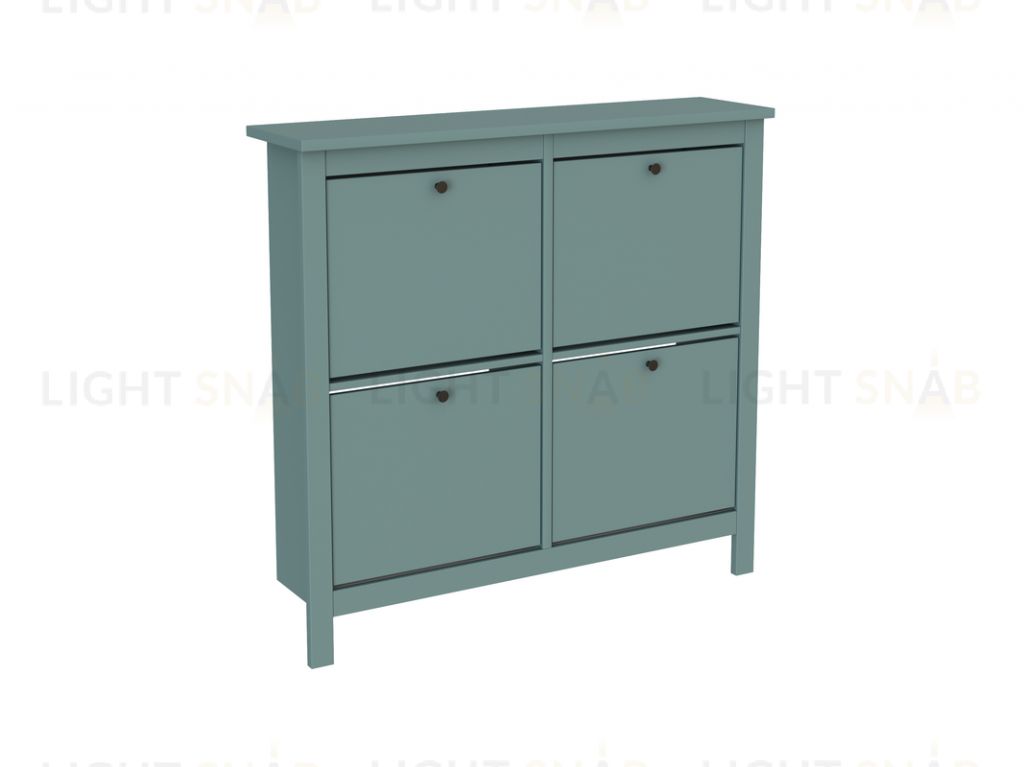 2.08.10.180.6 САГА тумба для обуви 113х108 темно-бирюзовая 2.08.10.180.6