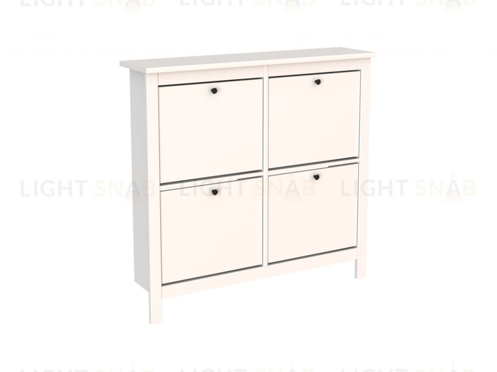 2.08.10.180.1 САГА тумба для обуви 113х108 белая 2.08.10.180.1