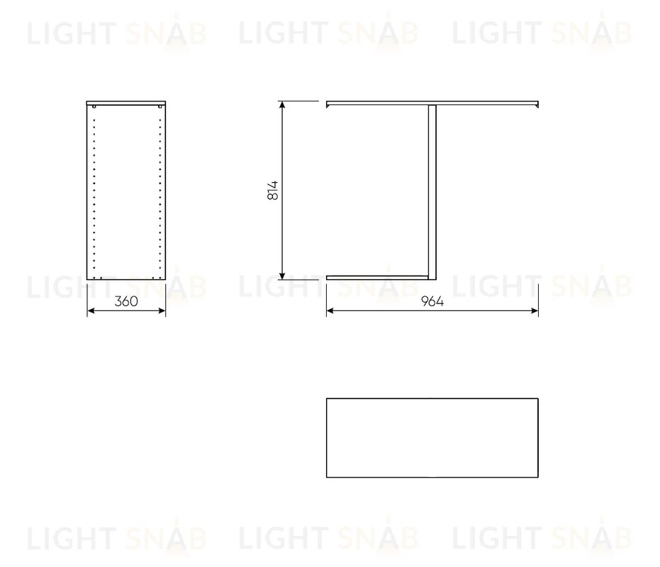 2.06.15.300.4 МАКС секция разделительная 100х36 серая 2.06.15.300.4