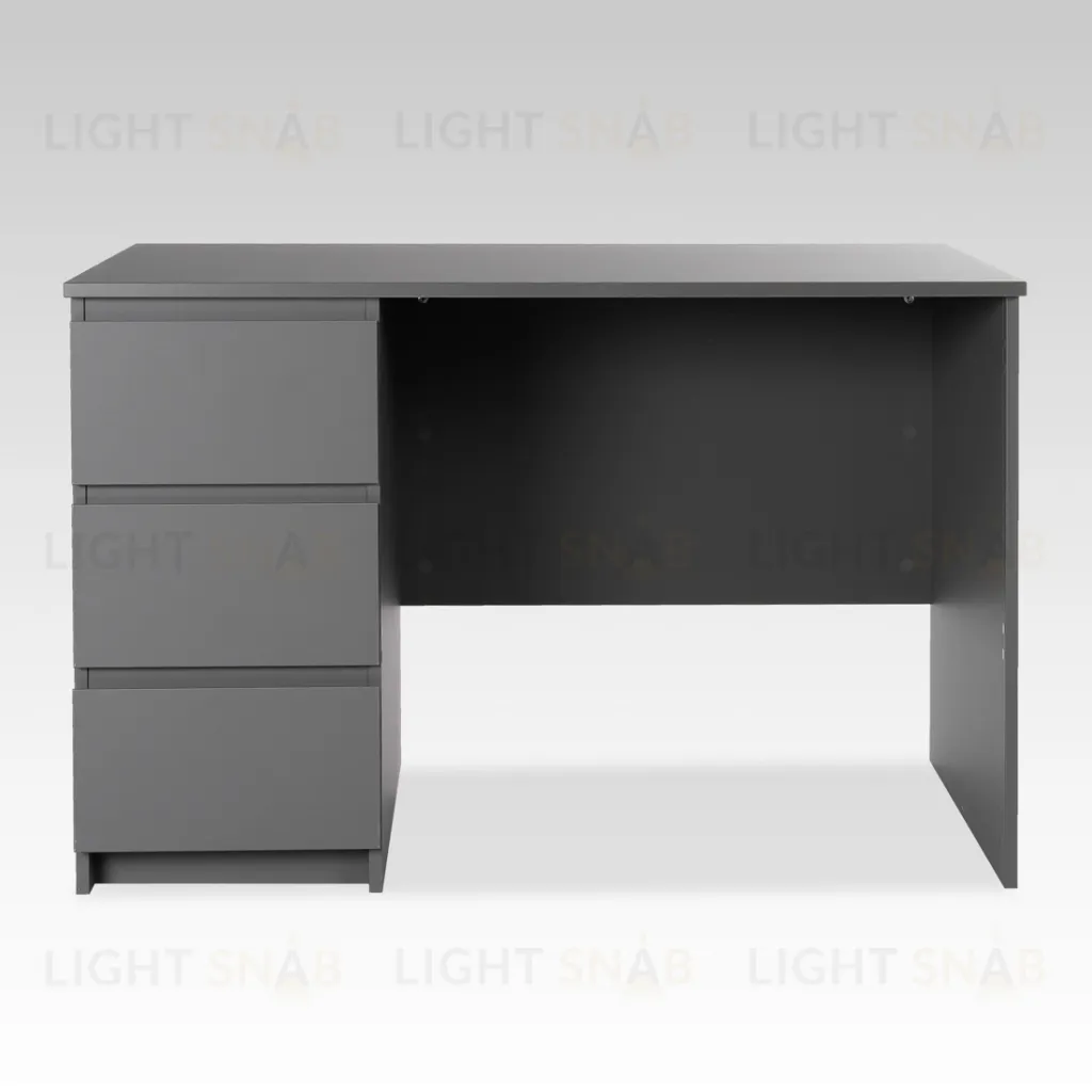 2.03.06.090.4 КАСТОР стол письменный 3 ящика 116х65 RU серый 2.03.06.090.4