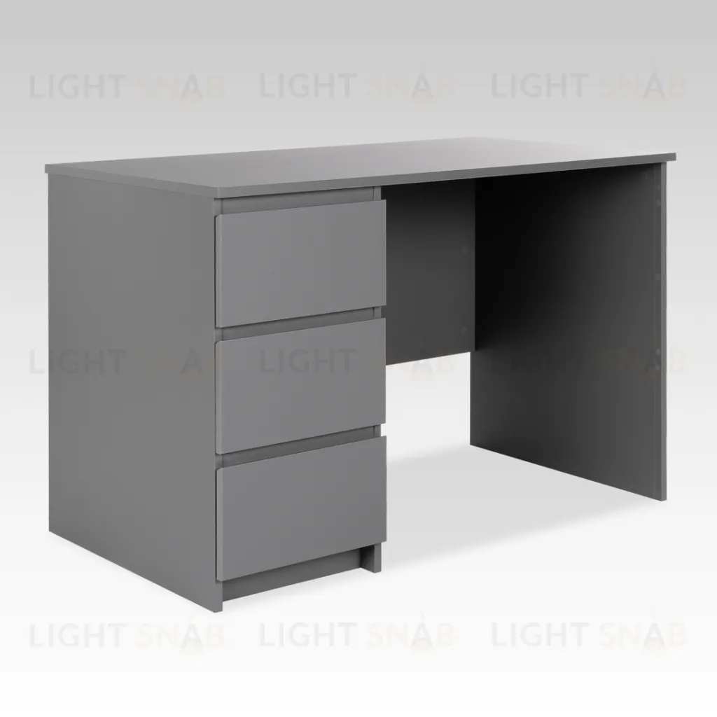 2.03.06.090.4 КАСТОР стол письменный 3 ящика 116х65 RU серый 2.03.06.090.4