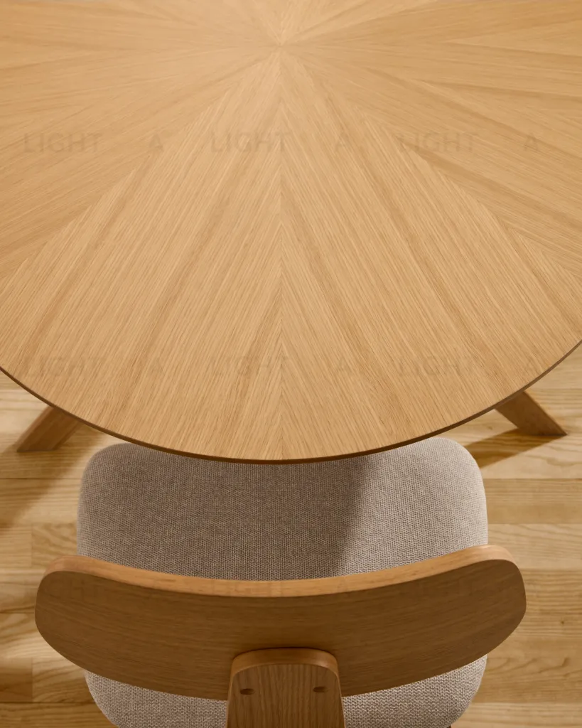 Стол Naanim из дубового шпона 180 x 110 см 252479