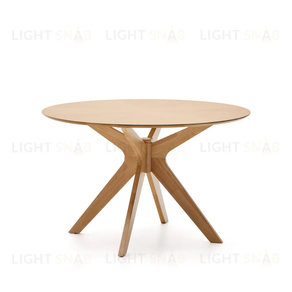 Круглый стол Naanim из дубового шпона Ø 120 см 252475