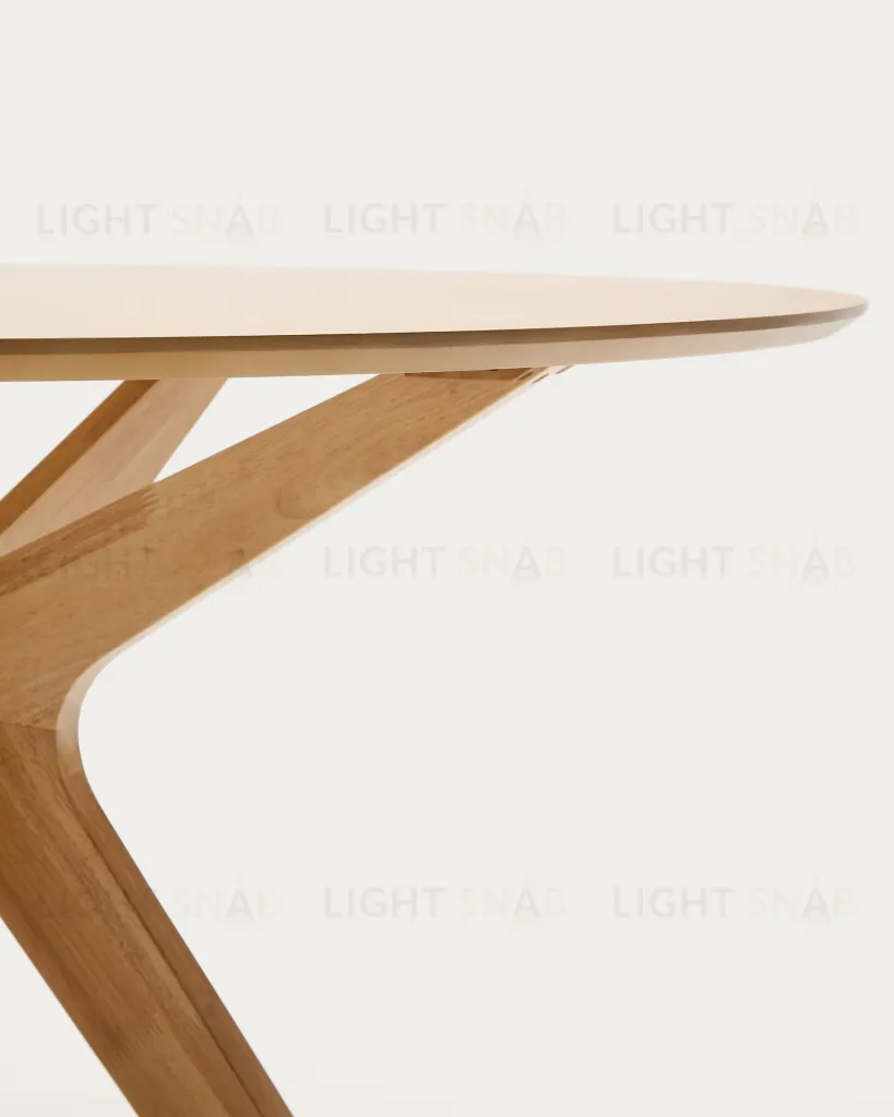 Круглый стол Naanim из дубового шпона Ø 120 см 252475