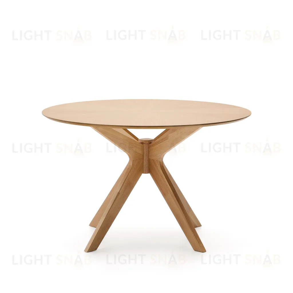 Круглый стол Naanim из дубового шпона Ø 120 см 252475