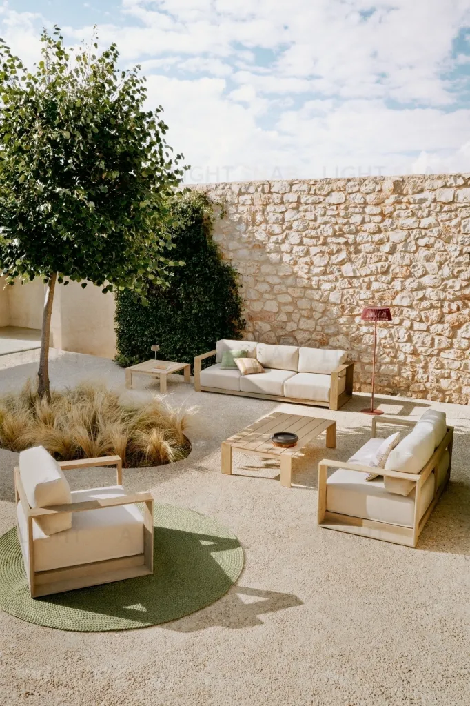 Ковер уличный Despas из синтетических волокон зеленый Ø150 см 253641