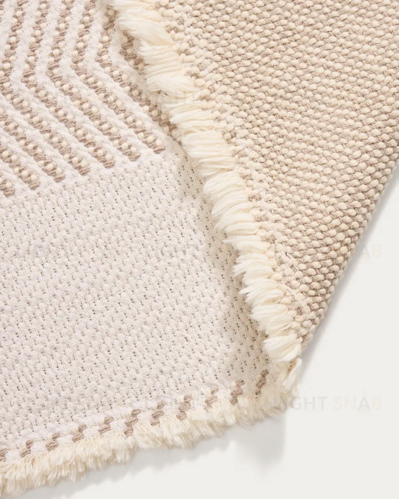 Коврик для ванной Bina из 100% хлопкового жаккарда цвета экрю 50 x 70 см 424843