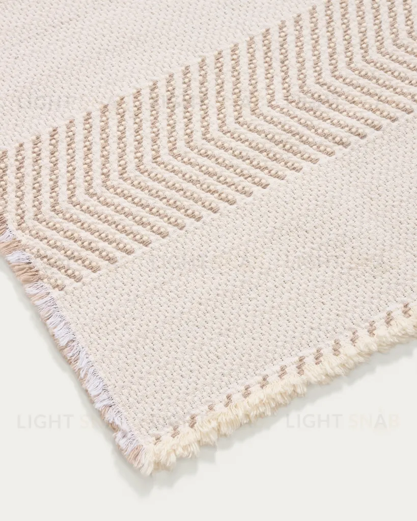 Коврик для ванной Bina из 100% хлопкового жаккарда цвета экрю 50 x 70 см 424843