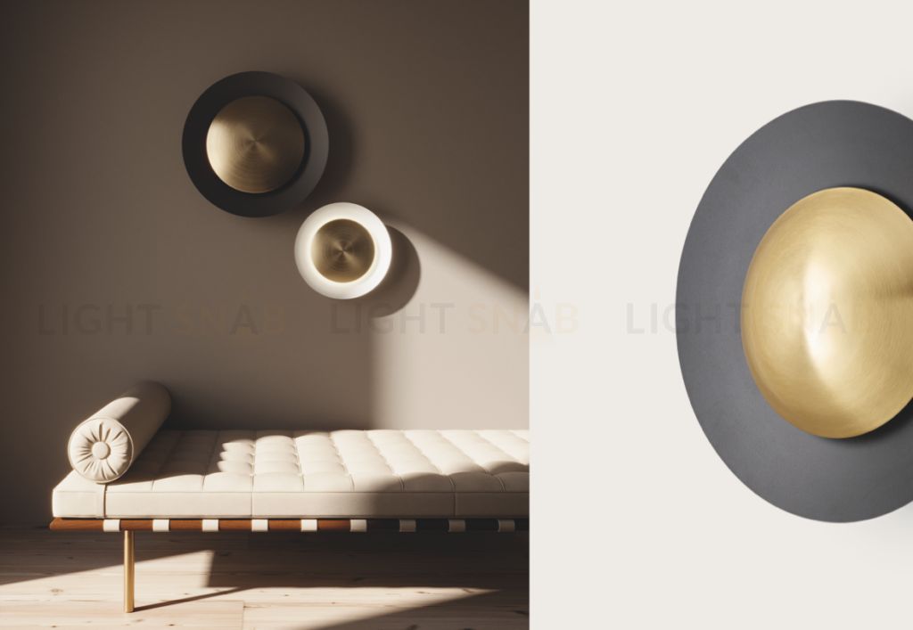 Бра Coss 40 cm белое + диффузор 25 cm латунь 092182