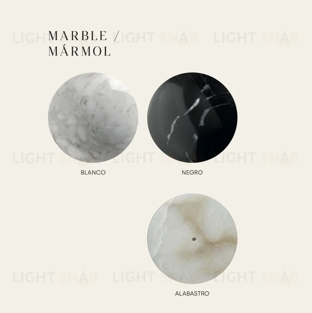 Бра Point черный металл с диском из белого мрамора 280476