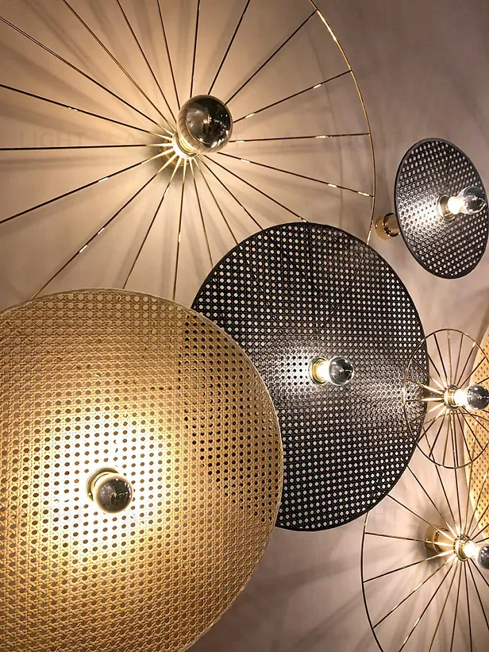 Бра Tan Tan A1053/10 см черный металл + 1125/60 см черный ротанг 092048