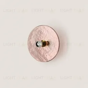 Бра Nold цоколь 5 см металл Shiny gold/розовое стекло 1226 280518