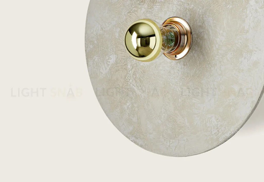 Бра Kassy 20 см керамика + цоколь 5 см золотой металл 092236