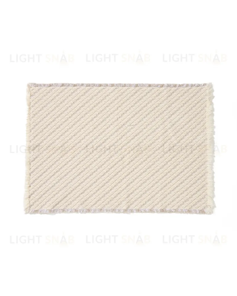 Коврик для ванной Janu из 100% хлопка жаккард цвета экрю 50 x 70 см 424855