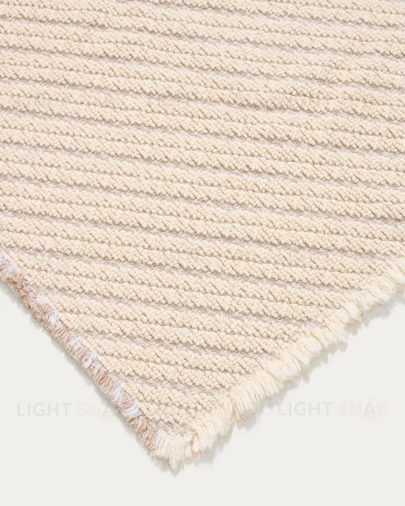 Коврик для ванной Janu из 100% хлопка жаккард цвета экрю 50 x 70 см 424855